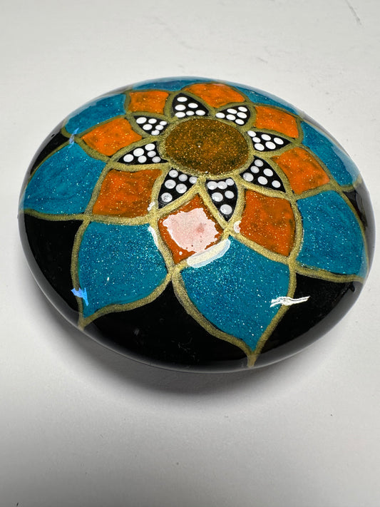 3" painted stone