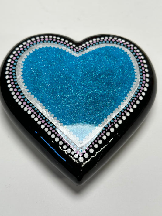 Blue heart stone