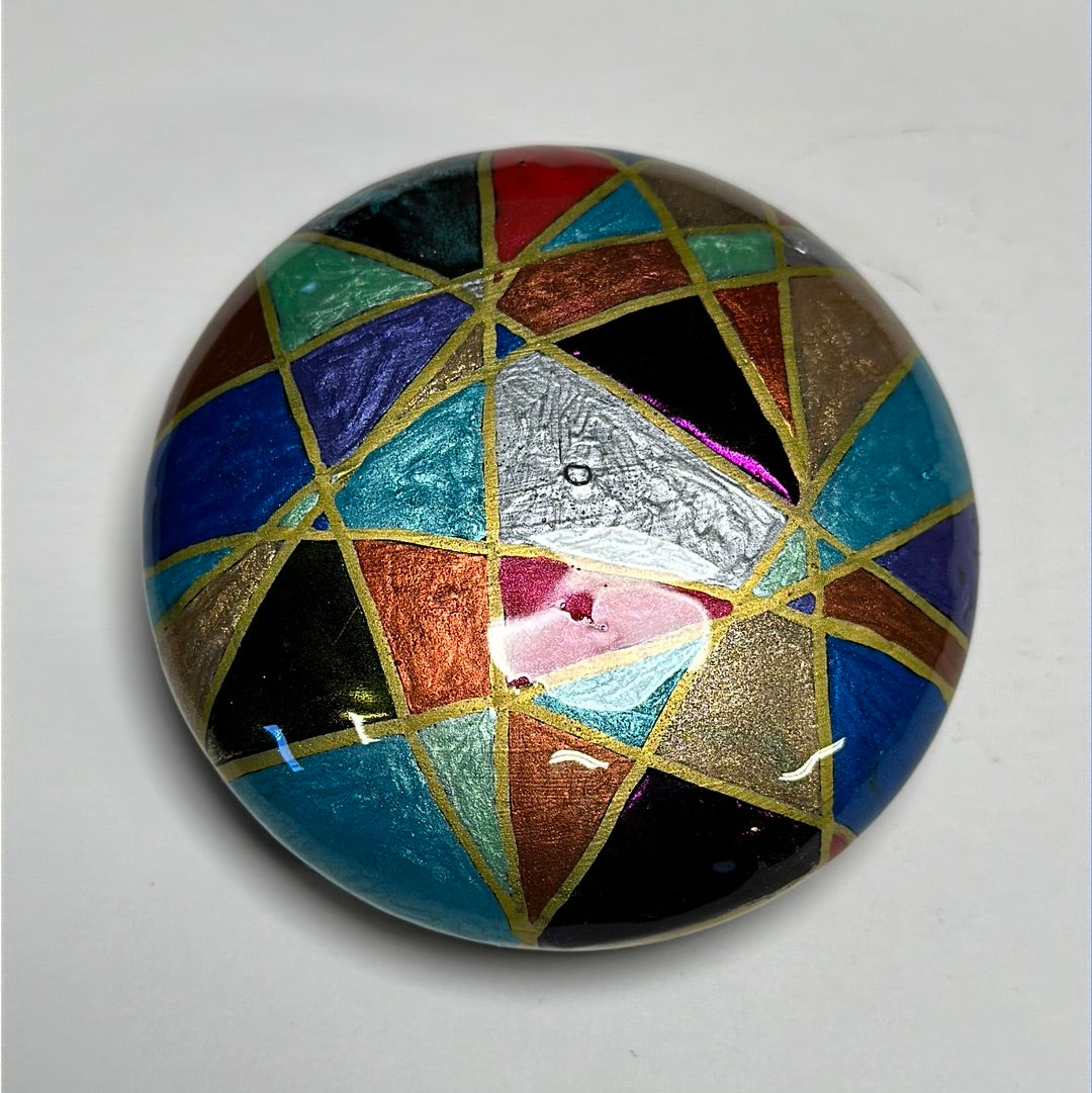4" painted stone